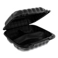 Microwavable Hinged Lid Containers 3 Compartment Black Q763