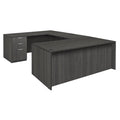 71 in. Ash Grey U-Desk O958036