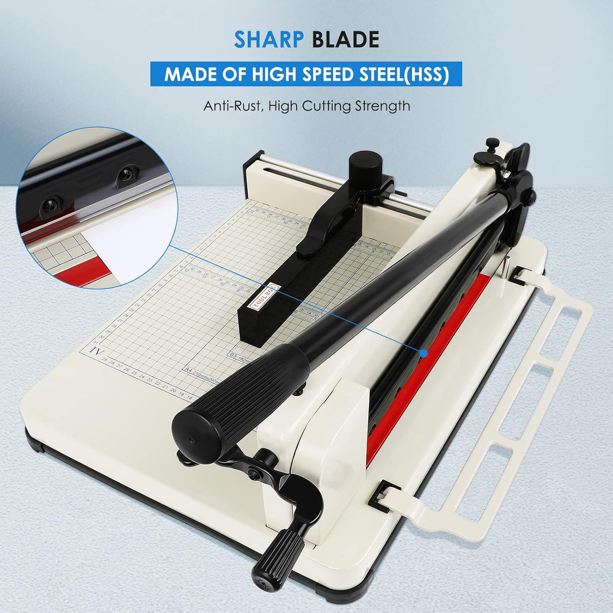 Heavy Duty 12 Guillotine Paper Cutter 500 Sheets Capacity Paper Trimmer U2347