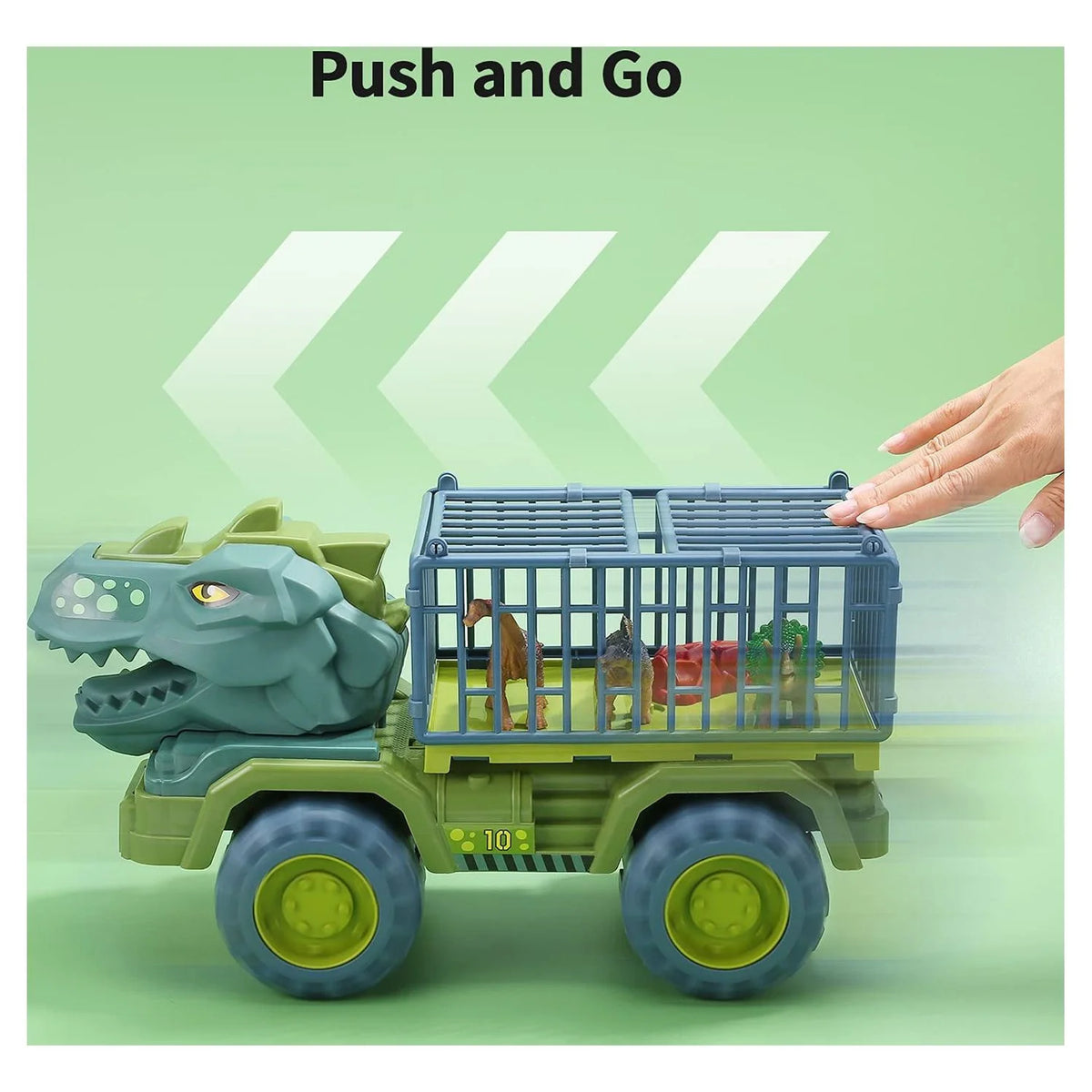 Dinosaur Transport Car Carrier Truck with 15 Dinosaurs P79374