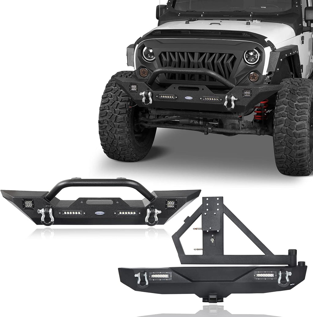 Rear Bumper with Tire Carrier and Front Bumper Combo V337380