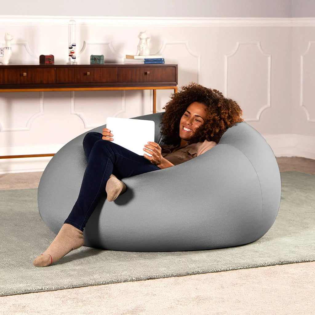 Silver Large Spandex Bean Bag Chair C13531