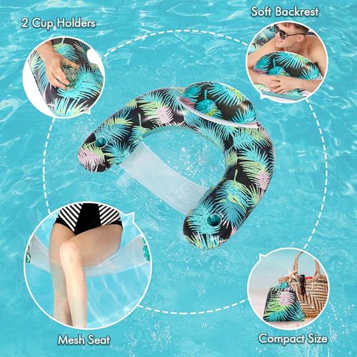 Inflatable Pool Floats with Two Cup Holders X404