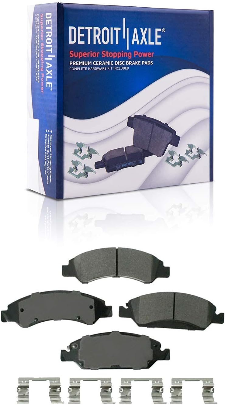 6 Lug Front Drilled Slotted Rotors + Ceramic Brake Pads 4pc Set R95592