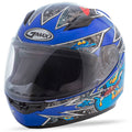 Full Face Alien Helmet Black/Blue N6639