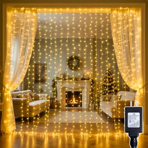200 LED Curtain String Lights with Timer and 8 Modes C1741