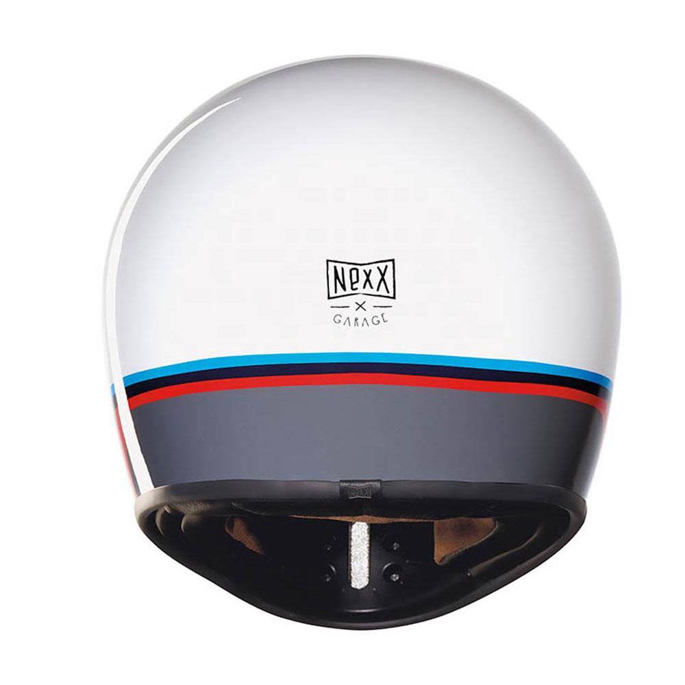 White Red Blue Motorcycle Helmet O11765