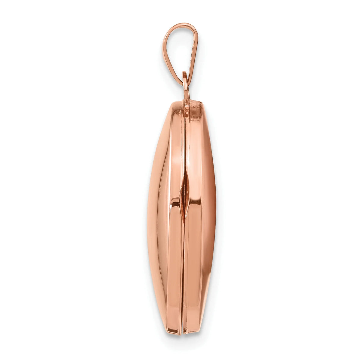 14k Rose Gold Oval Locket Charm Pendant M4047