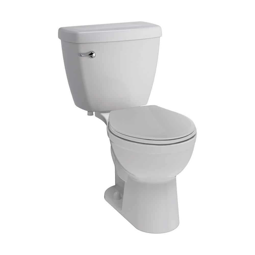 2-Piece 1.28 GPF Single Flush Round Front Toilet in White V7359