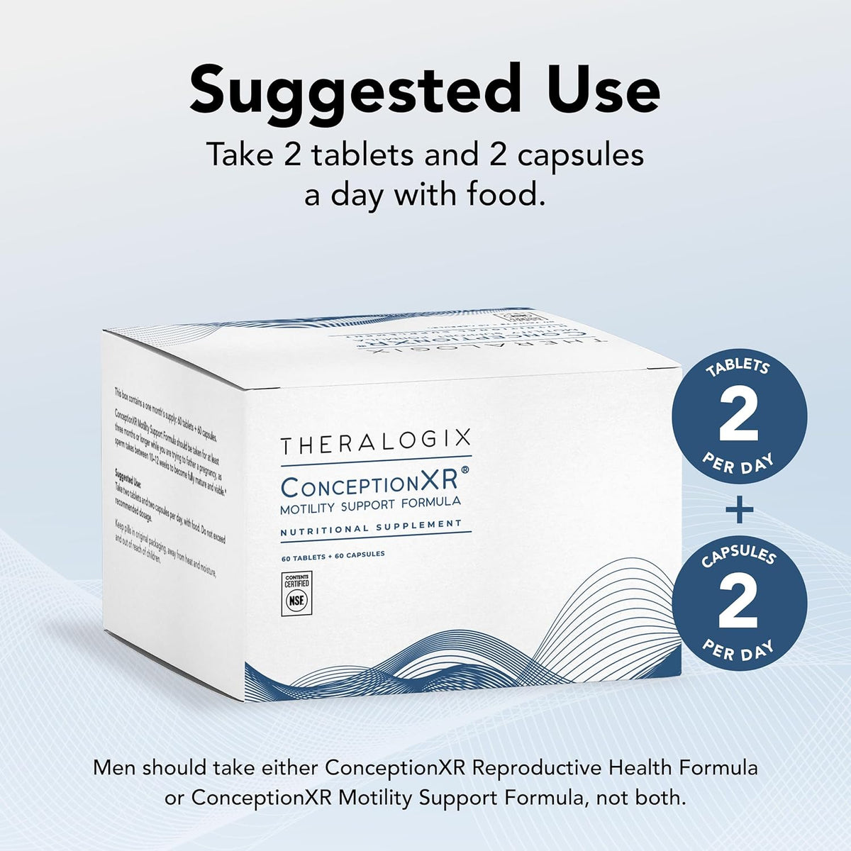 60 Tabs + 60 Caps Male Fertility Supplements D86619