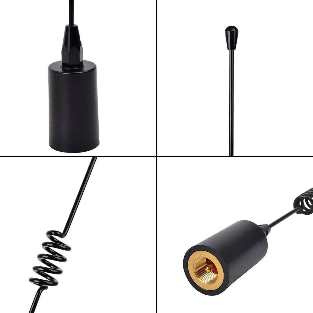 VHF Band Marine Antenna with Stainless Steel L-Bracket & RG-58 Coax Cable, Pack of 2 E858628