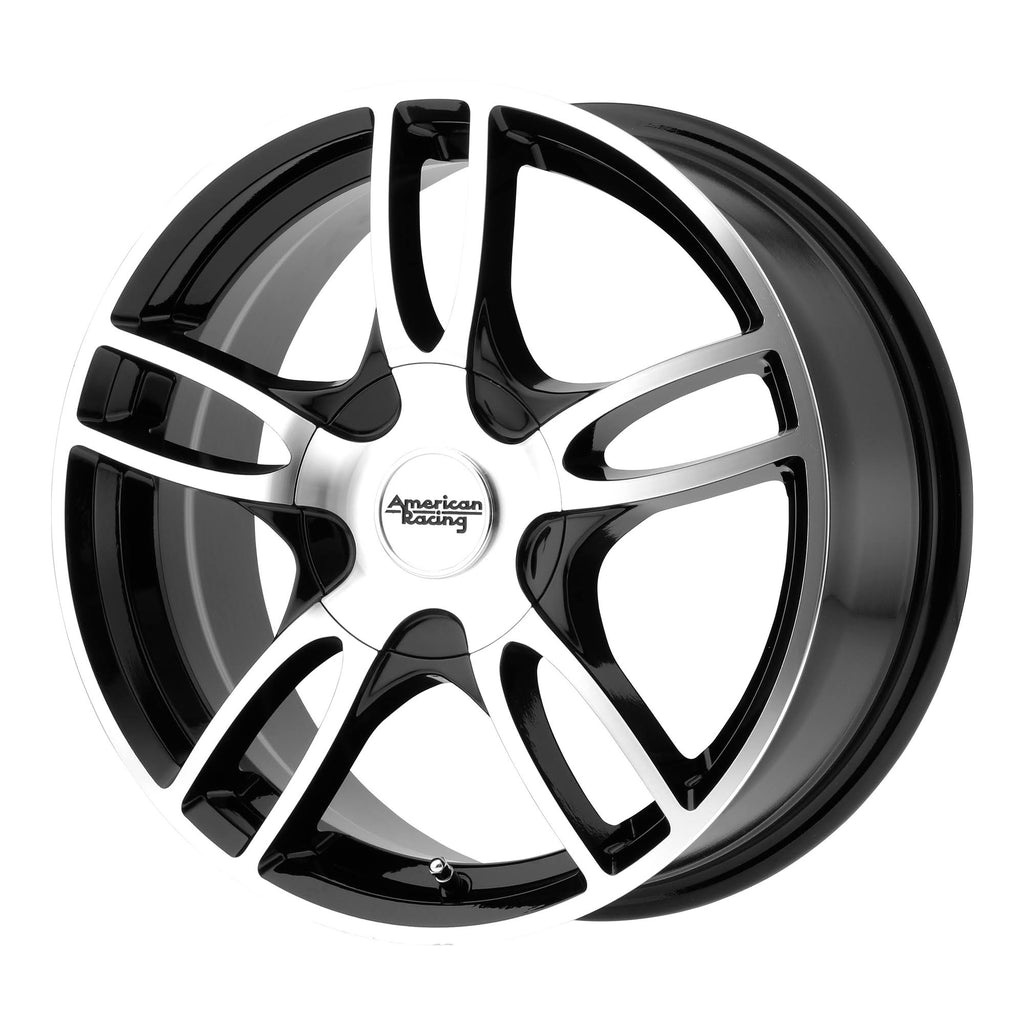 15x7 Gloss Black Machined Wheel Q175