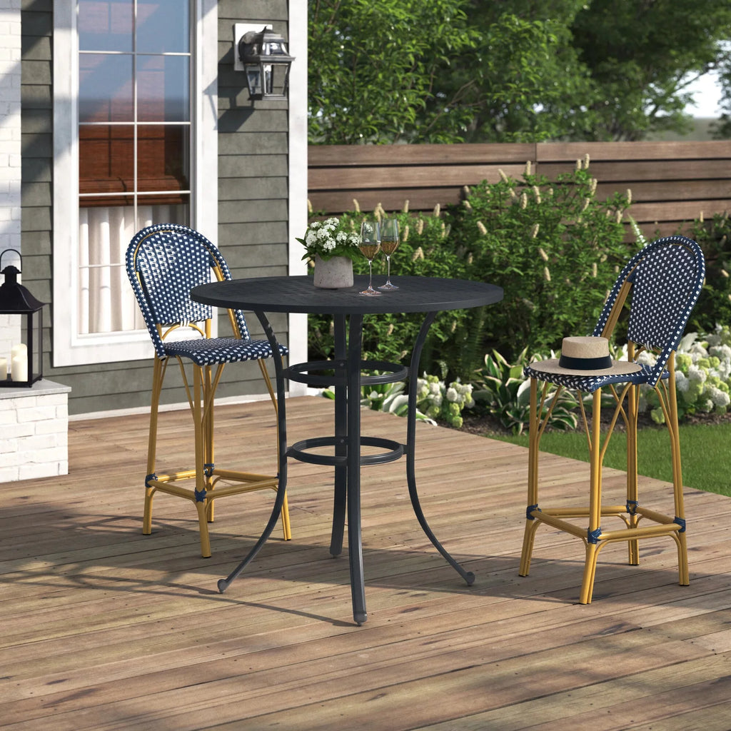 42" Aluminum Round Bar Table with Umbrella Hole N66546