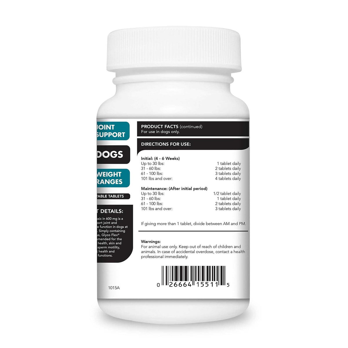600 mg Hip & Joint Supplement for Dogs E779