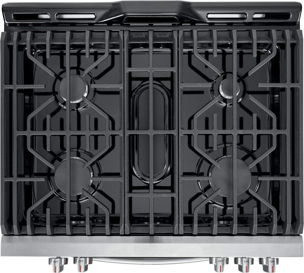 30" Gas Range with 5 Sealed Burners, True Convection Oven, Stainless Steel S4351
