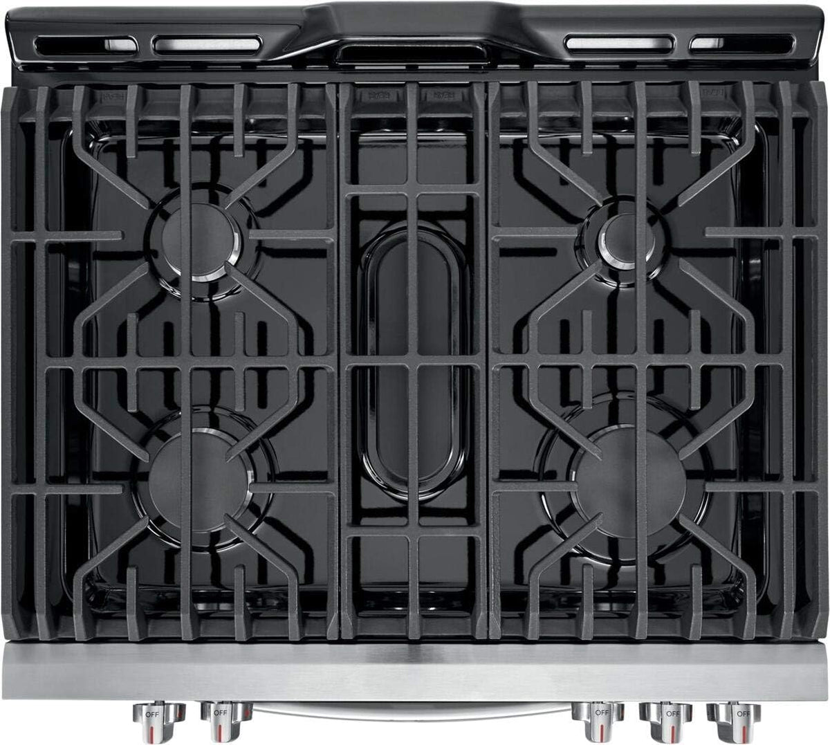 30" Gas Range with 5 Sealed Burners, True Convection Oven, Stainless Steel S4351