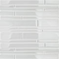 Spa Super White Tuscany Pattern Glass Tile O28071