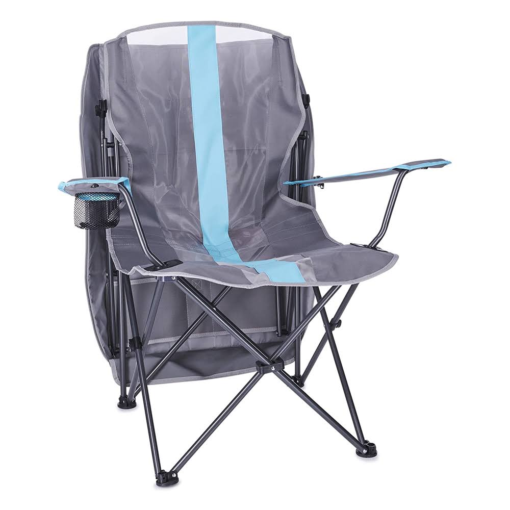 Blue 2 Pack Portable Folding Camping Chair with Canopy V968081