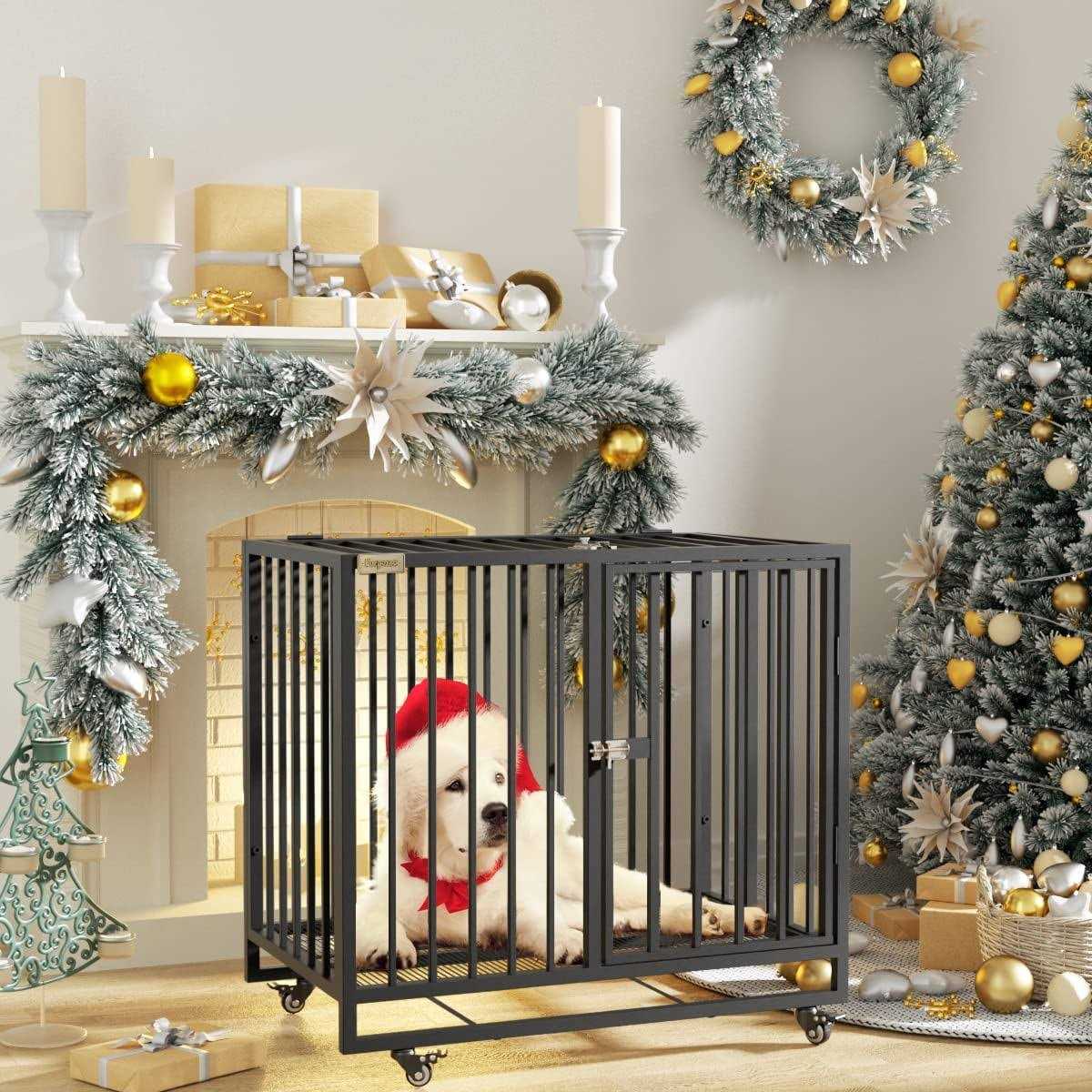 Heavy Duty Steel Dog Crate with 4 Wheels R526