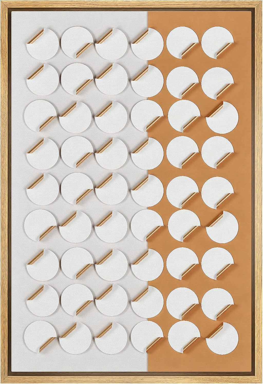 Framed Canvas Print Wall Art Textured White Blocks Abstract Shapes 16x24 X20745