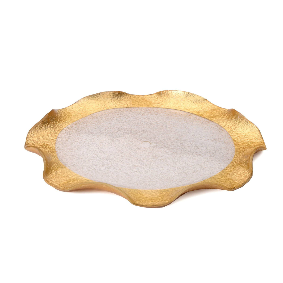 Gold Wavy Charger Plates Set of 4 G42275