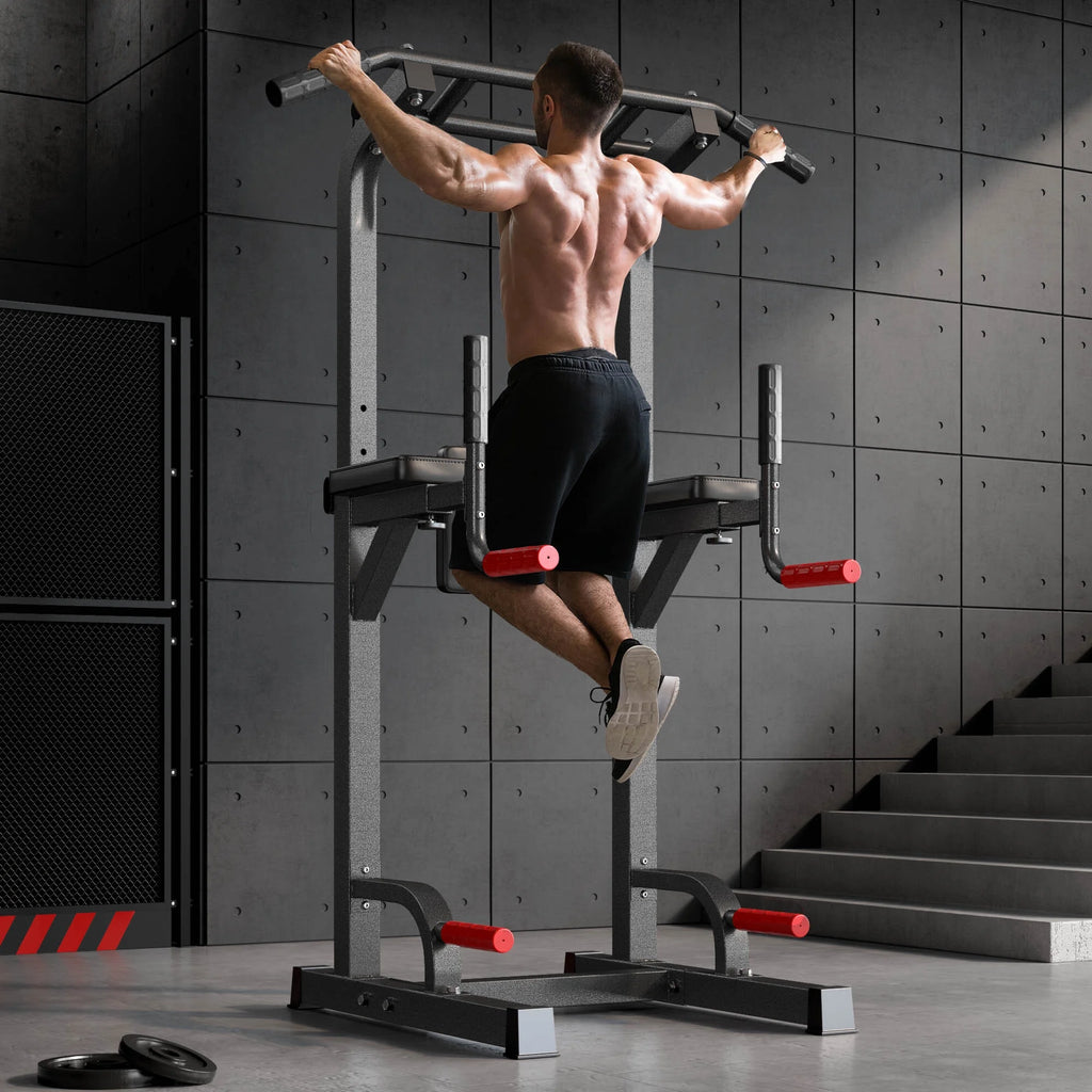 Adjustable Height Pull Up Bar Dip Station I655331