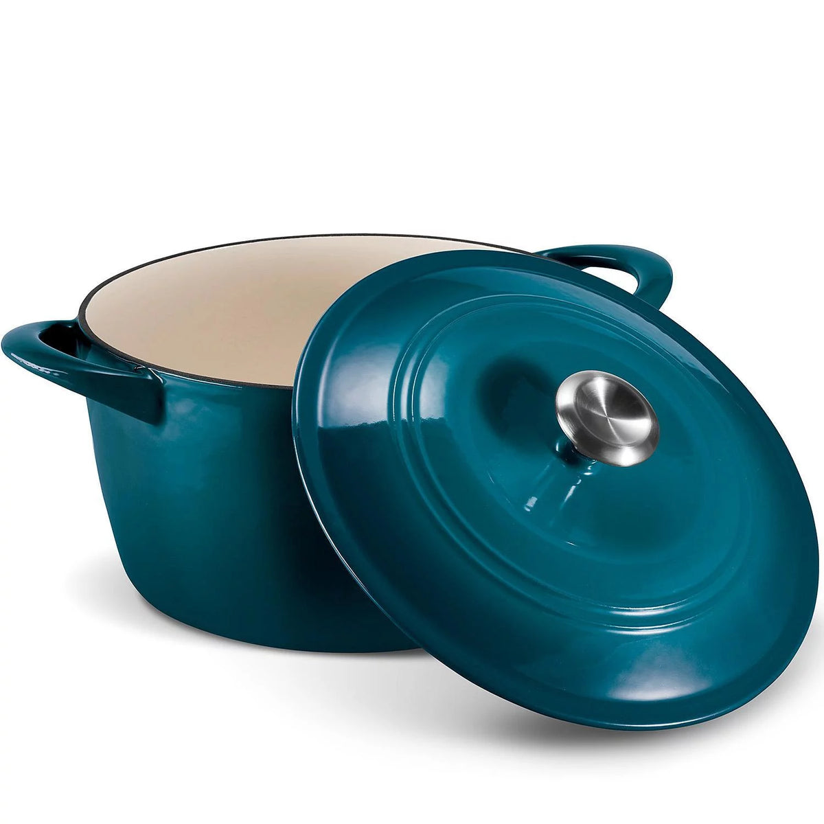 Enameled Cast Iron 7-Qt Covered Round Dutch Oven G241759