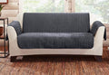Quilted Cable Reverse to Sherpa Loveseat Furniture Cover U233199