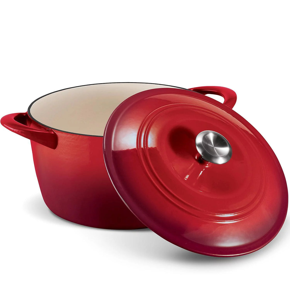 Enameled Cast Iron 7-Qt Covered Round Dutch Oven G241759