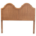 Ash Walnut Finished Wood King Size Arched Headboard B62637