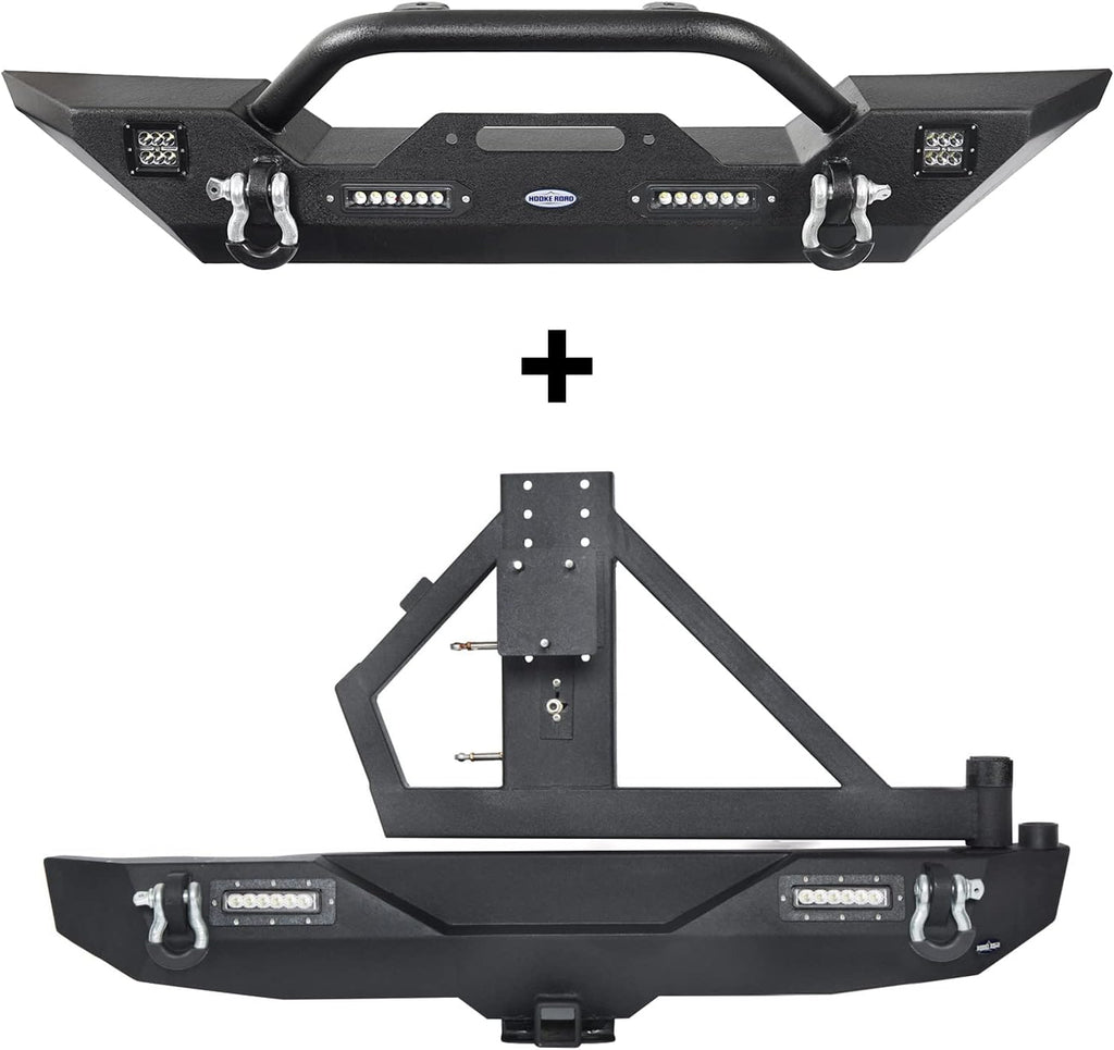 Rear Bumper with Tire Carrier and Front Bumper Combo V337380