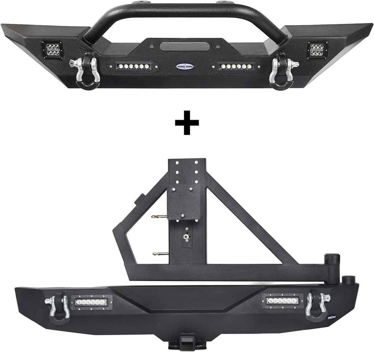 Rear Bumper with Tire Carrier and Front Bumper Combo V337380