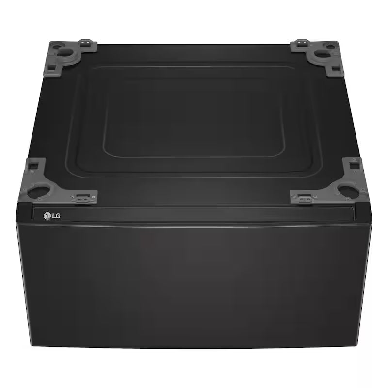27 in. Black Steel Laundry Pedestal with Storage Drawer D91245