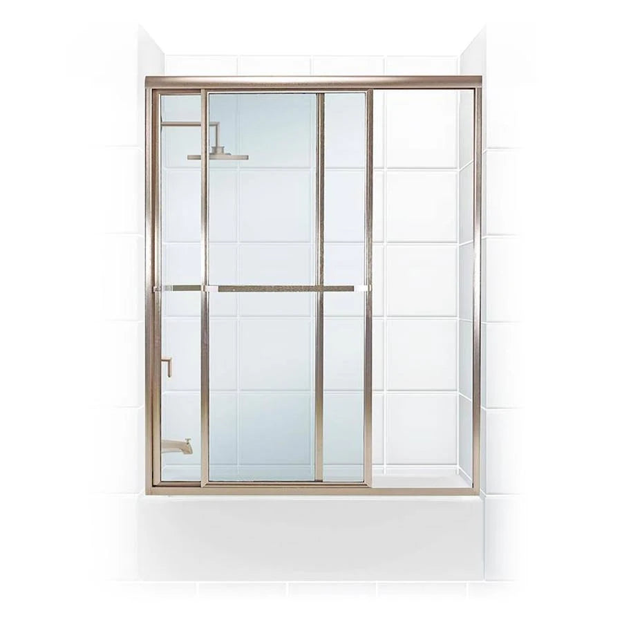 Framed Sliding Tub Door Brushed Nickel P301