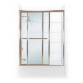 Framed Sliding Tub Door Brushed Nickel P301