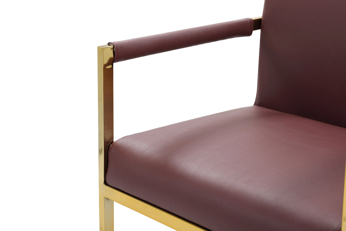 PU Leather Upholstered Square Arm Bar Stool I4463