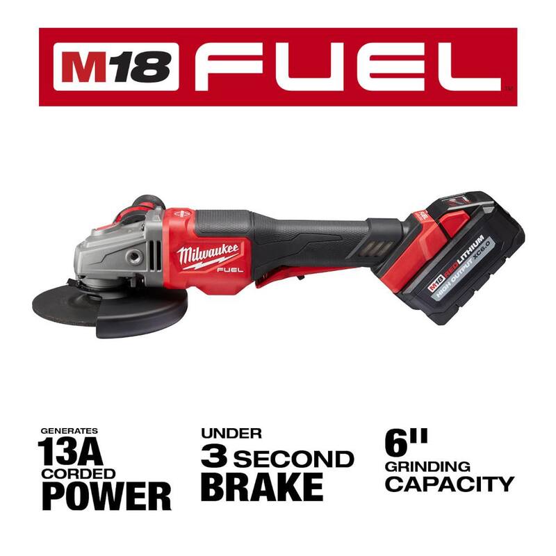 18V Brushless Cordless 4-1/2 in./6 in. Grinder and Hammer Drill T869