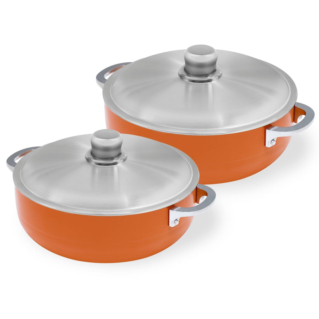 2-Piece Ceramic Nonstick Caldero Set Orange F57856