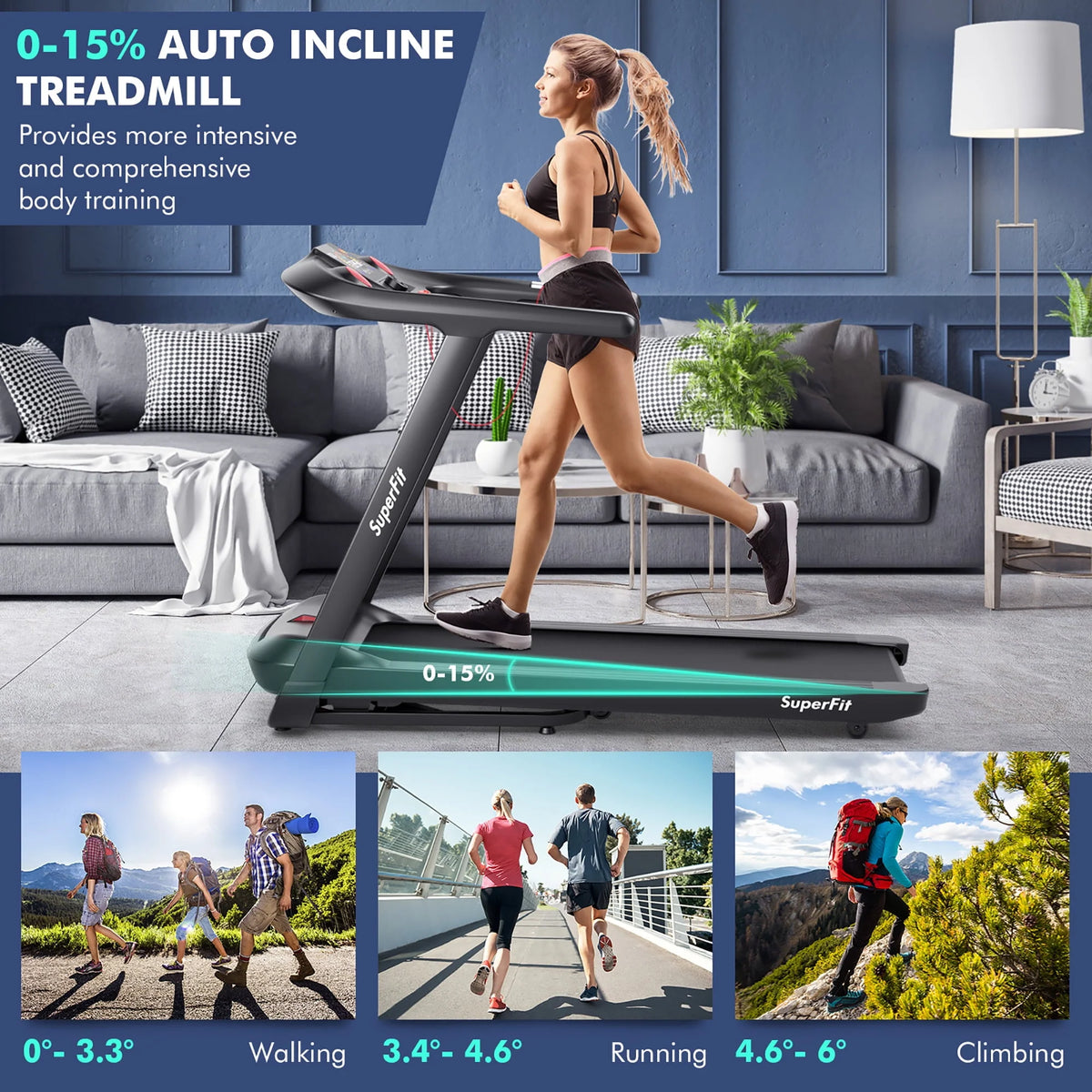 4.75HP Folding Treadmill M92013