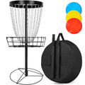 Black Disc Golf Goal with Carrying Bag and 3 Discs W621913