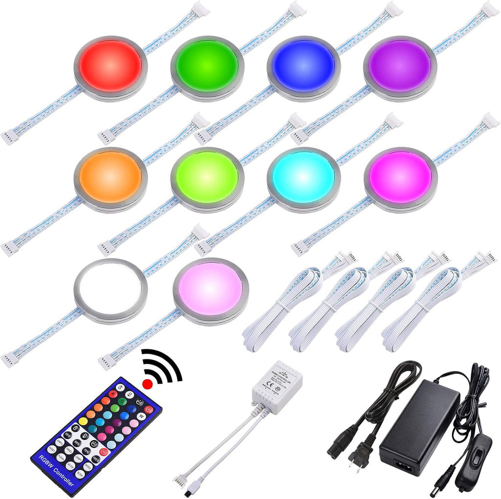 Linkable RGBW Under Cabinet LED Lighting Kit, 8 Lights V718