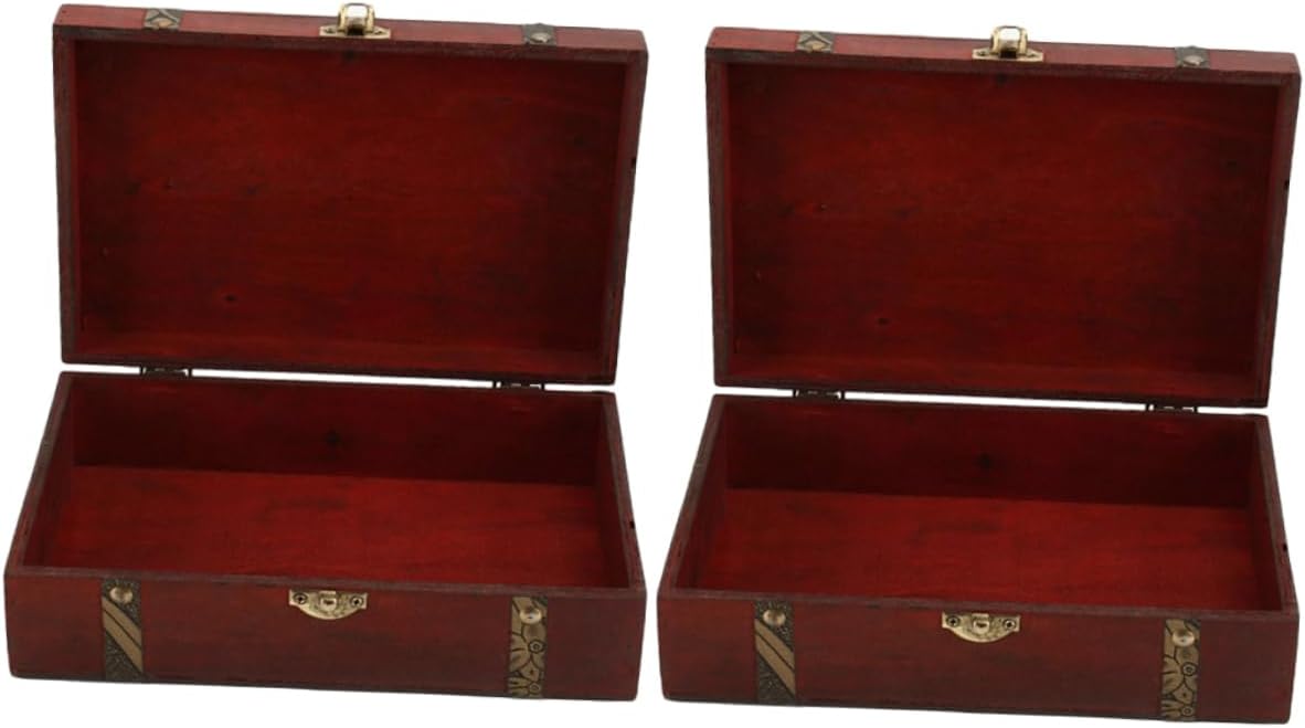 2pcs Wooden Storage Chest Box A2604