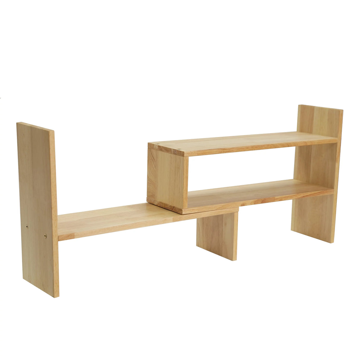 Adjustable Rubber Wood Desktop Shelf N893