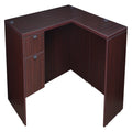 Mahogany Single Pedestal L-Desk with Return K343322