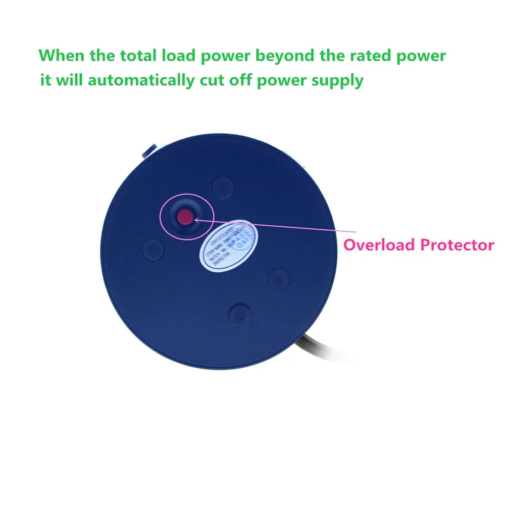 Multi Plug Charging Tower Surge Protector 8 AC Outlets 4 USB Port Power Strip Tower Extension Cord 3 Meters W9132