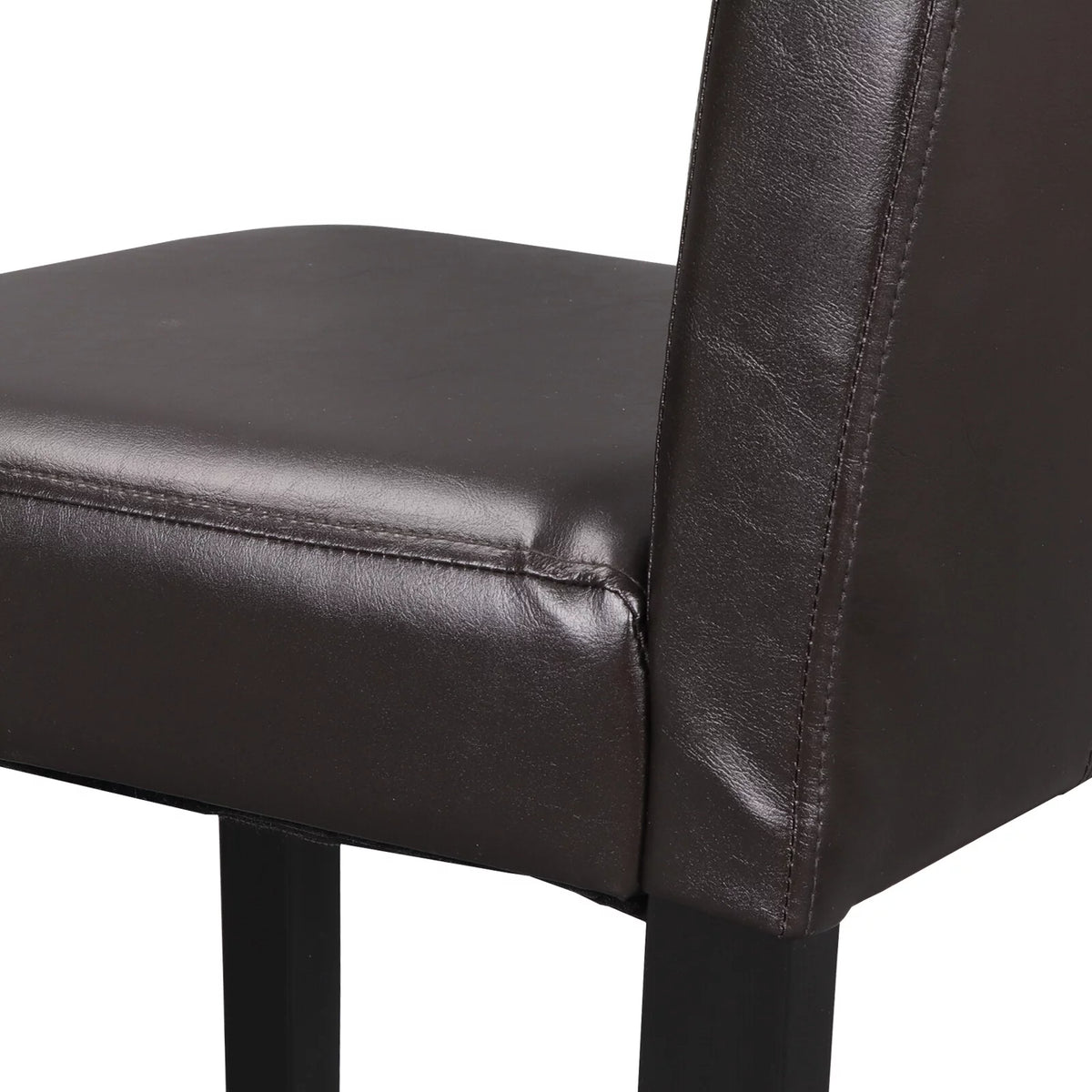 Brown PU Leather Dining Chairs, 6 Pieces K49779