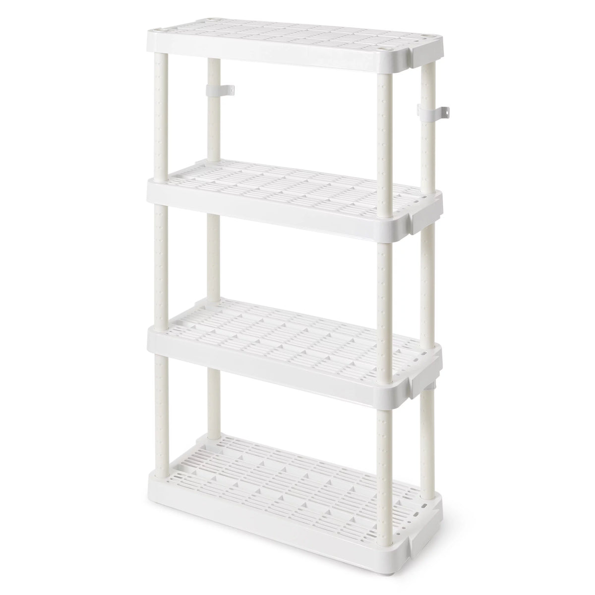 White 4 Shelf Adjustable Height Storage Unit (2 Pack) R681014