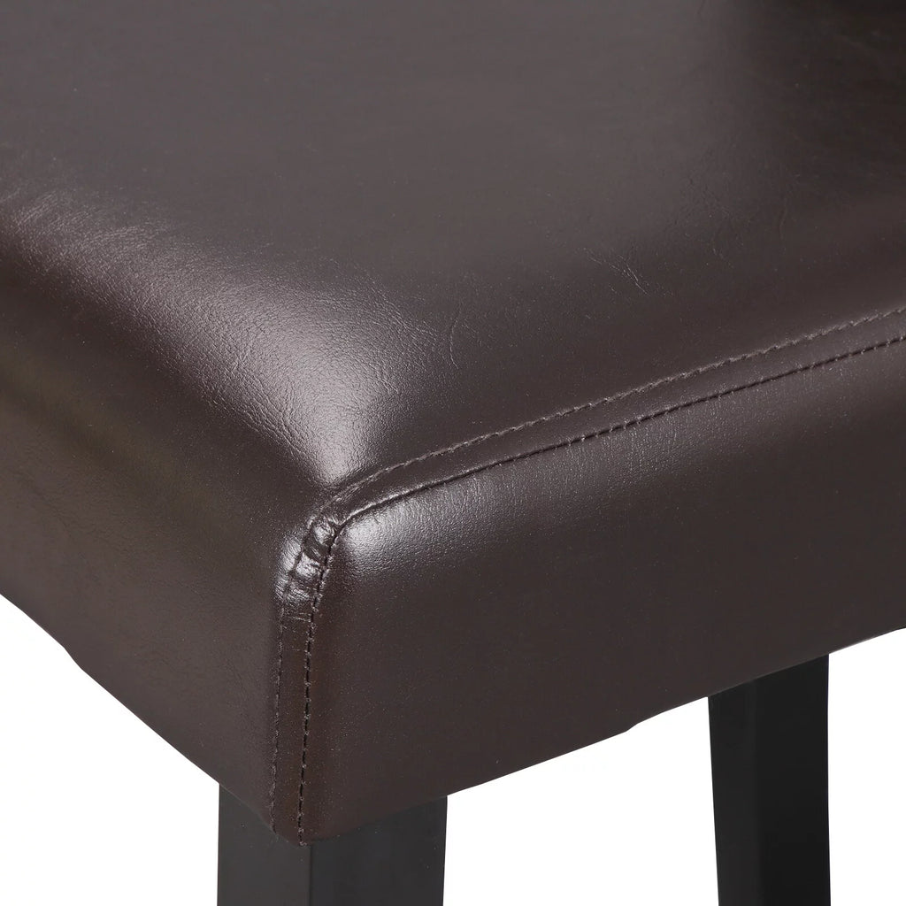 Brown PU Leather Dining Chairs, 6 Pieces K49779