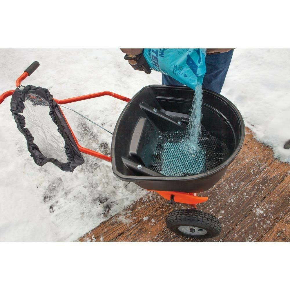 130 lb Push Broadcast Salt Spreader Q89828