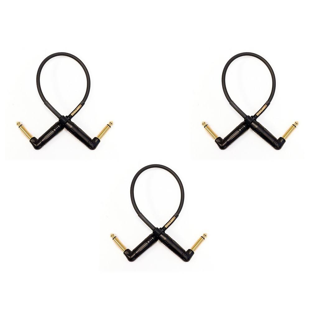 Gold Patch Cable with Right Angle Connectors 3-Pack L69354